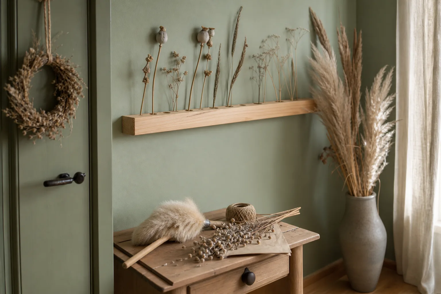 Påfyllningsbunt och dammvippa vid blomlist