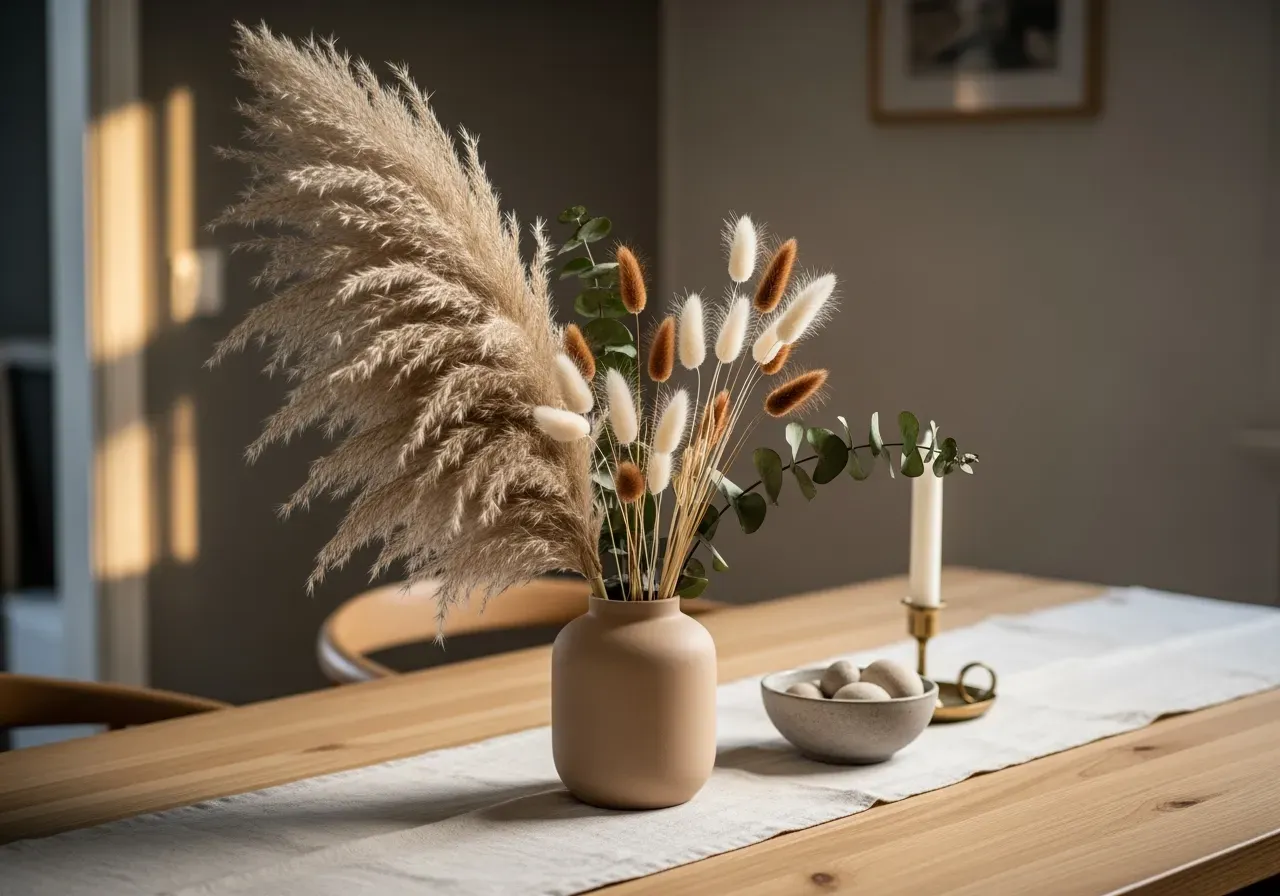 Mjuk fyllnad med torkade gräs