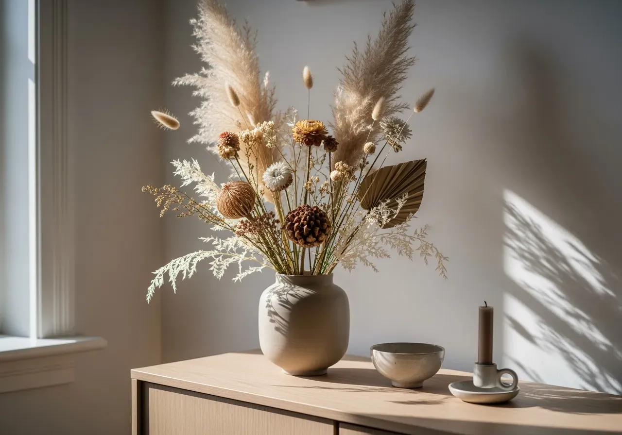 Lin och kvastgräs för styling