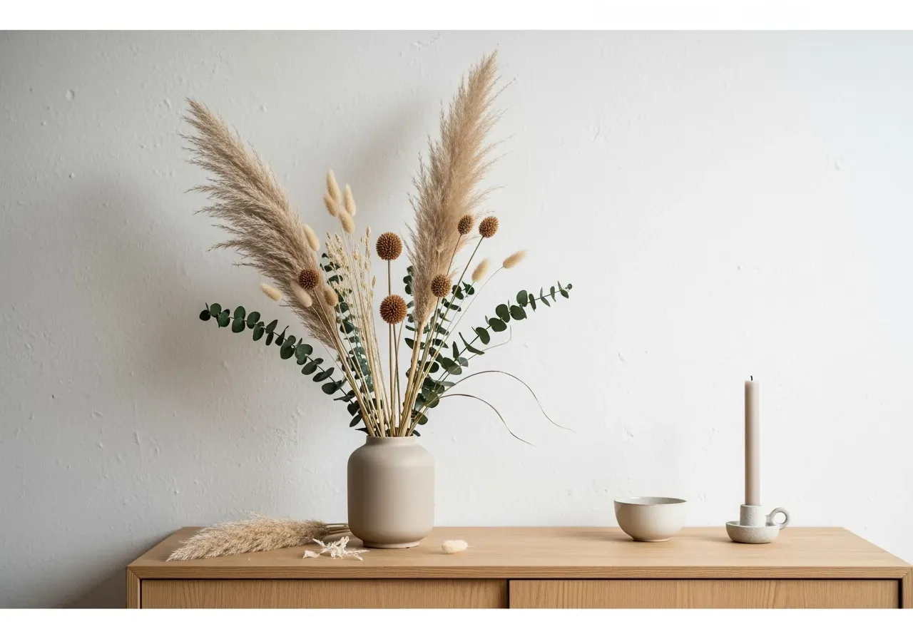 Lin och mini pampas helbunt