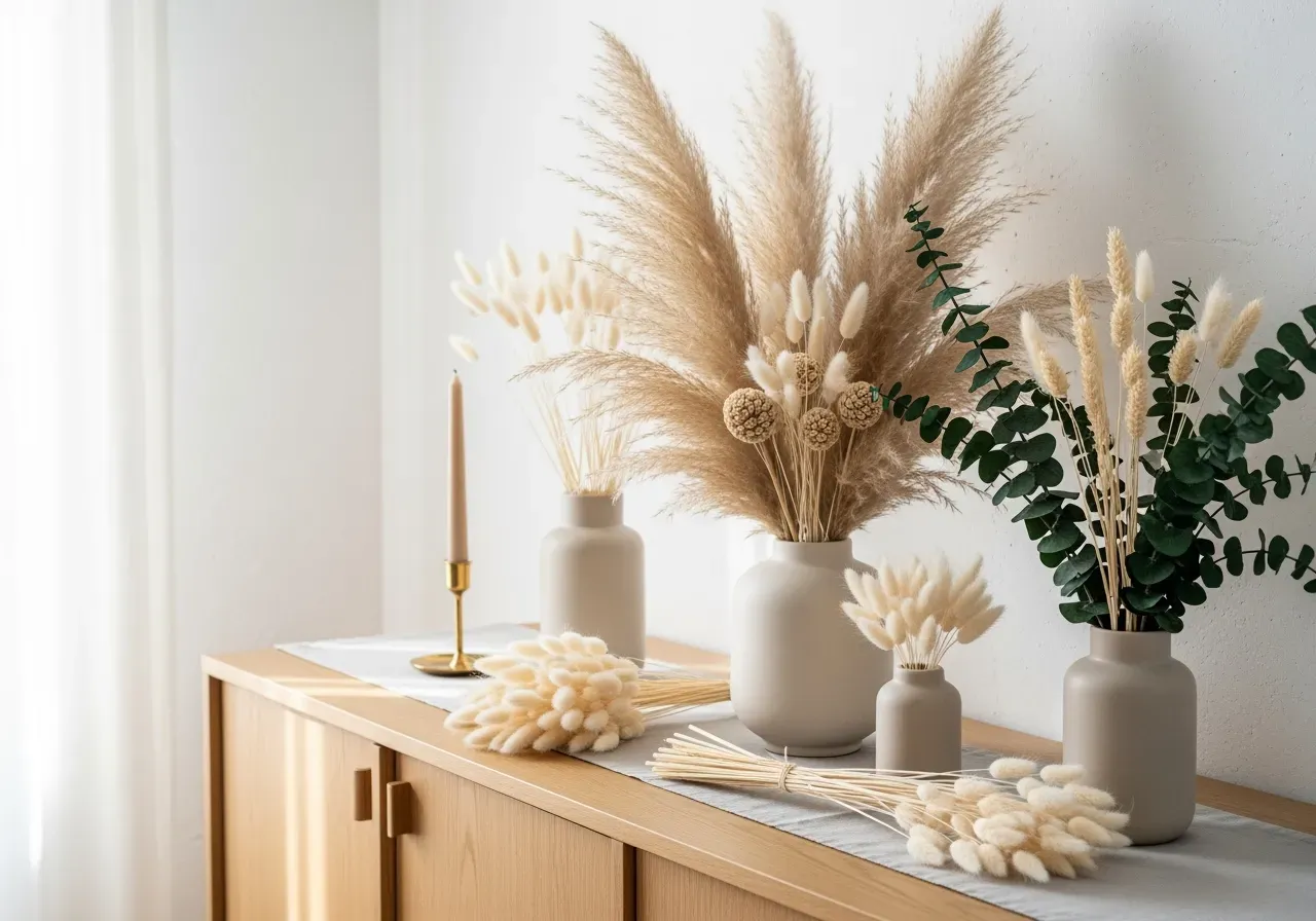 Torkad havre i dekorativa buntar