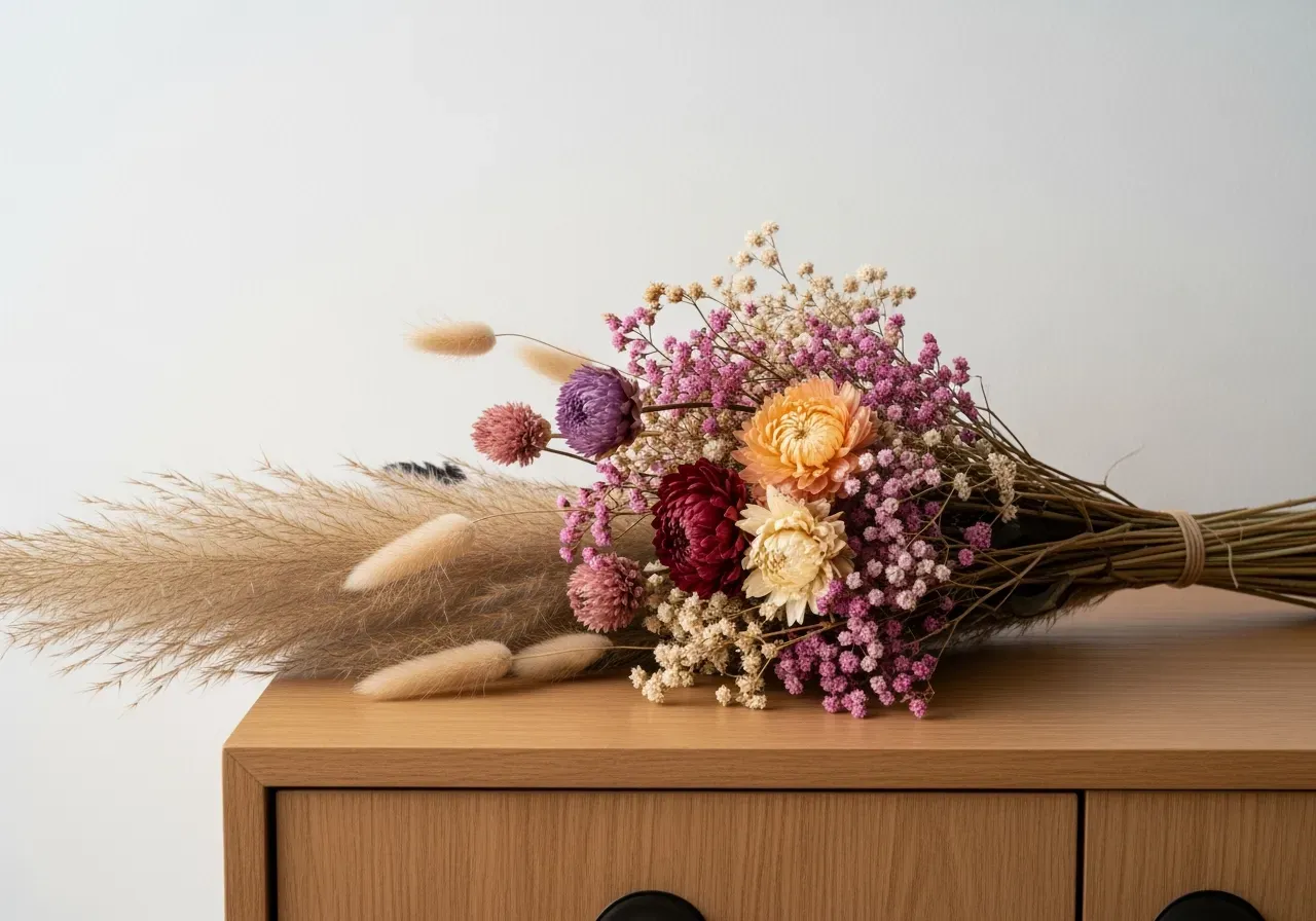 Presentkort för torkade blommor