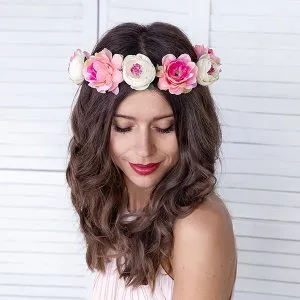 Blomsterkrans - Rosa