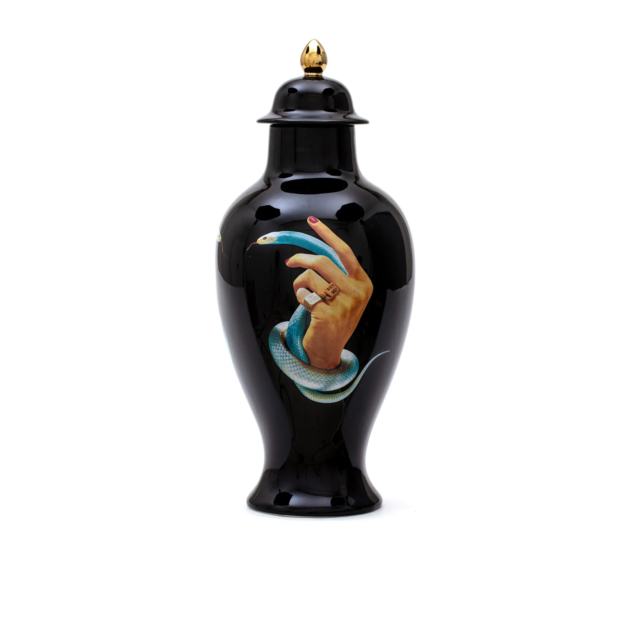 Seletti - Vase - Hands with Snakes - Vaser - Svart