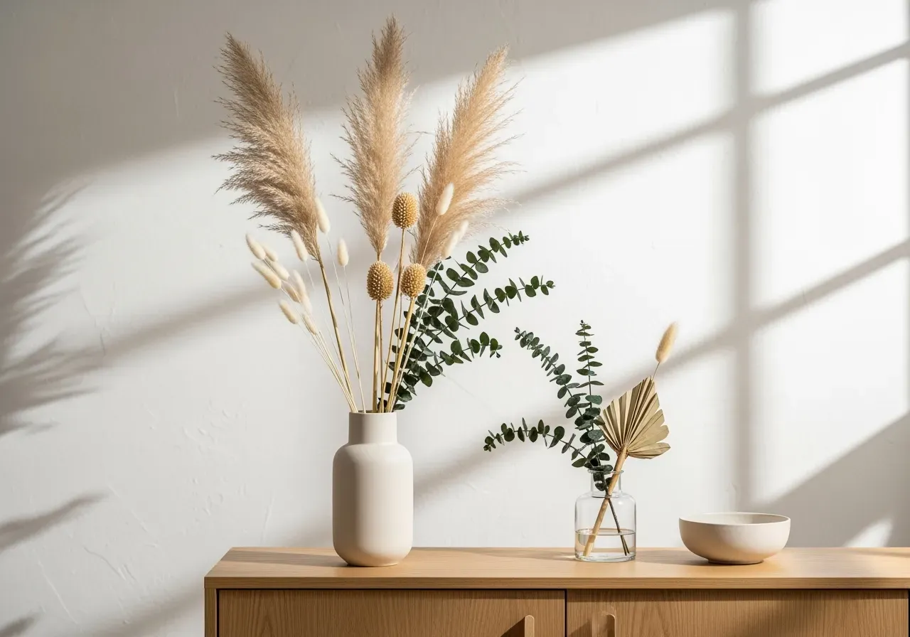 Klassisk adventsbukett med torkade blommor