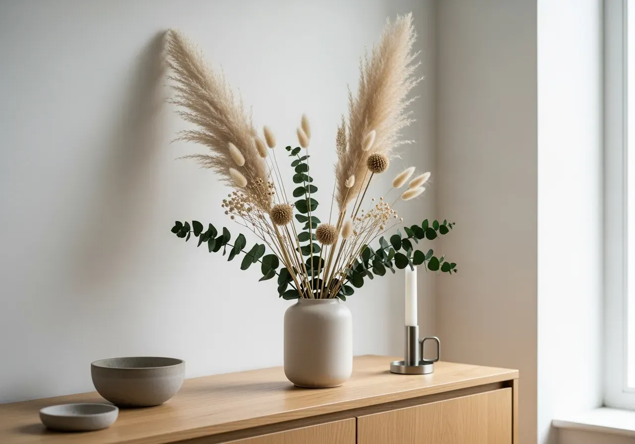 Naturnära bohemiska torkade buketter