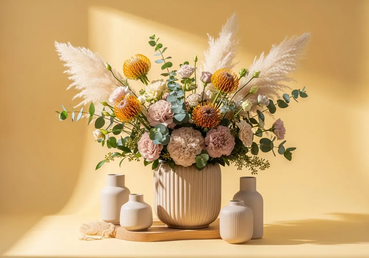 Färgkontrast i torkade buntar