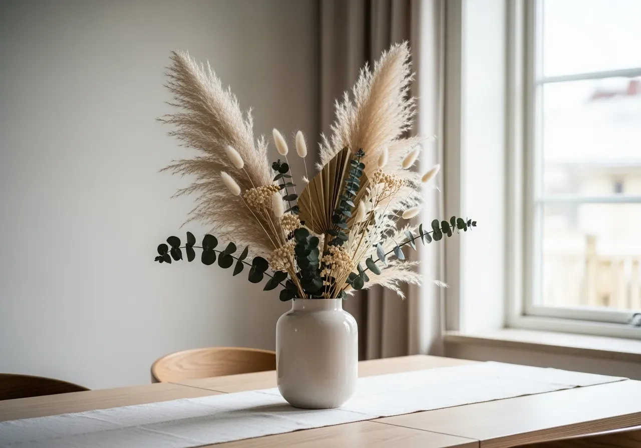 Vit riddarsporre och gul helichrysum