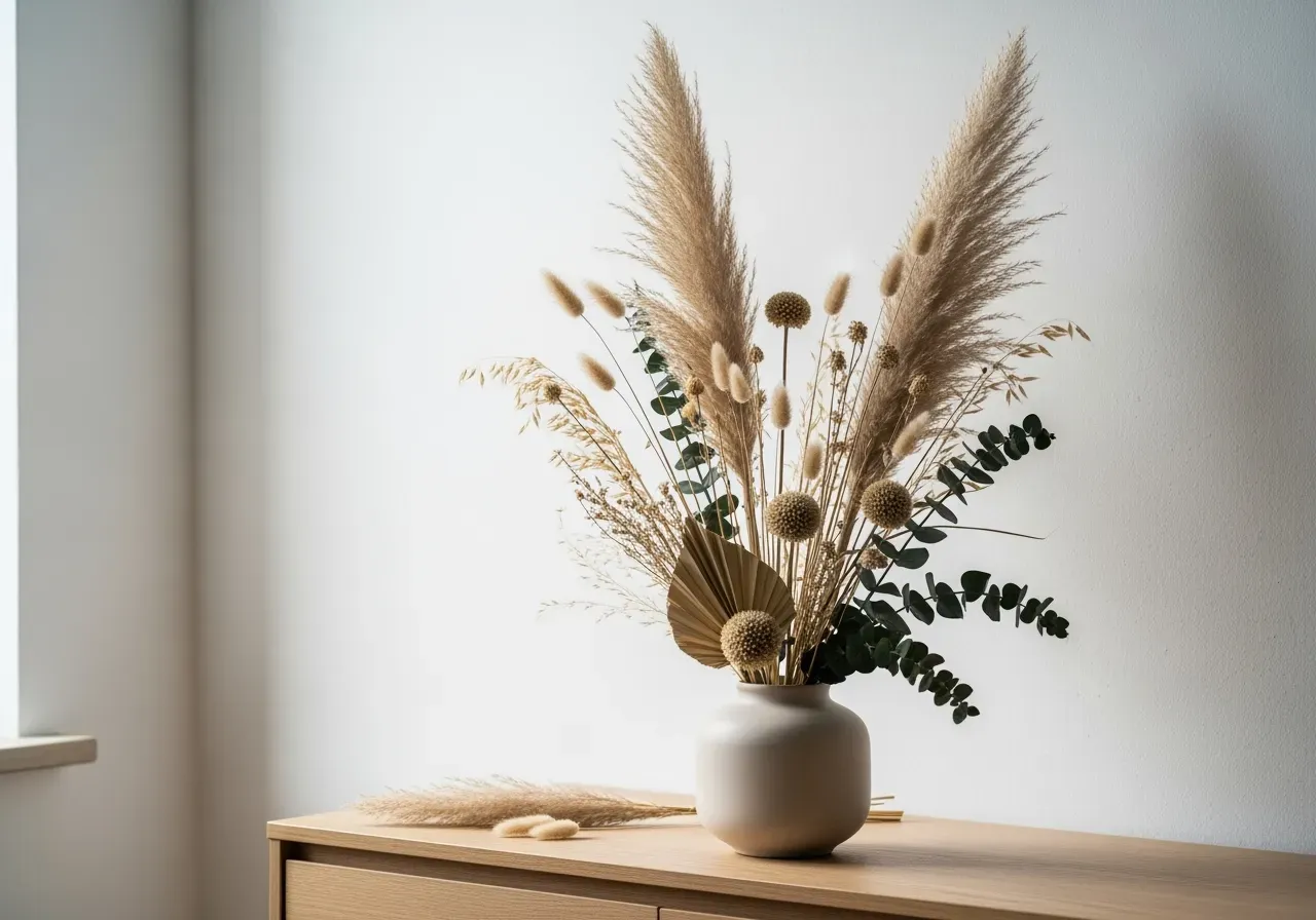 Torkad solboll i dekorativ bunt